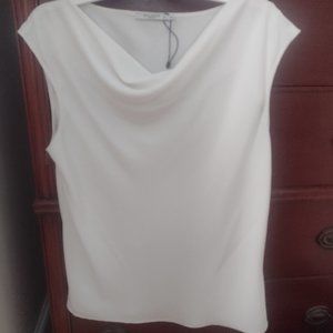 MMLAFLEUR shell blouse cream